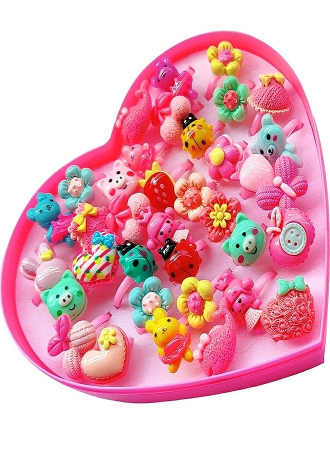 Samvardhan Adjustable Ring Set For Unisex-Child Children 36 Rings With Heart Shape Box Birthday Gift(Unicorn)(Assorted) - Image 1